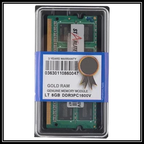 STARLITE PC 1600 Gold 8GB DDR3 RAM for Desktop (Black)